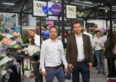 Op de stand van Logico stonden Joost van Bergenhenegouwen en Leon Duijvestijn, verkopers bij VG Orchids.